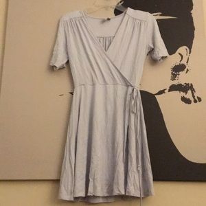 Lavender wrap front dress
